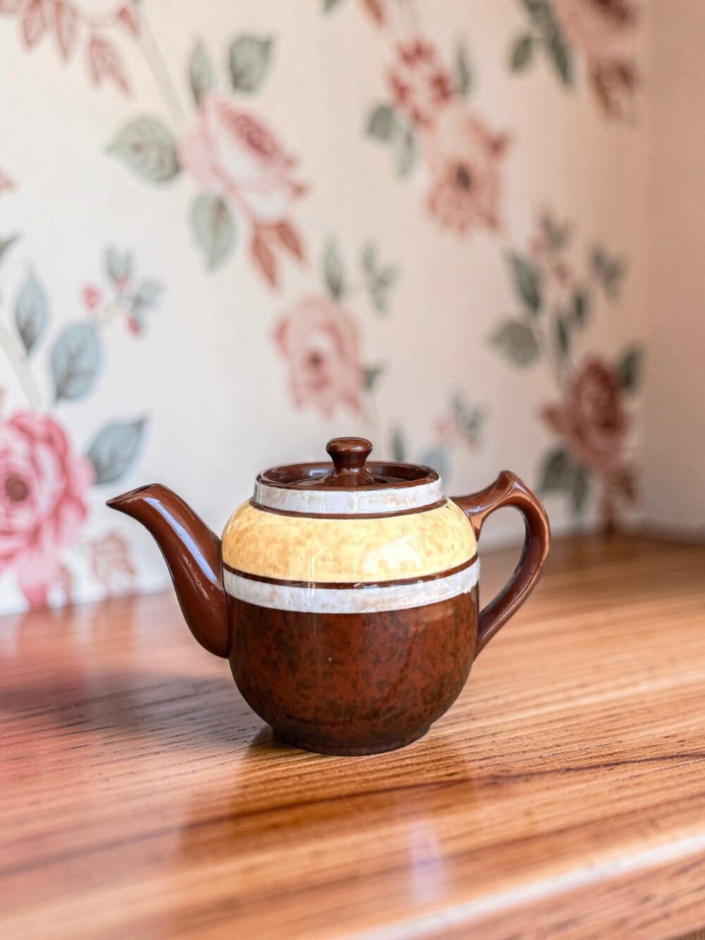 Vintage Sadler England Brown Betty Single Serve Teapot Staffordshire Ceramic